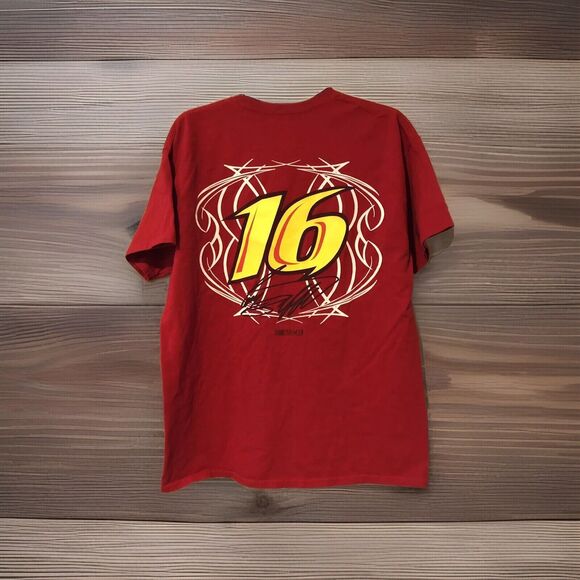 NASCAR Greg Biffle #16 3M Racing Large T-Shirt Red Signature DS Graphic Tee - Picture 1 of 7